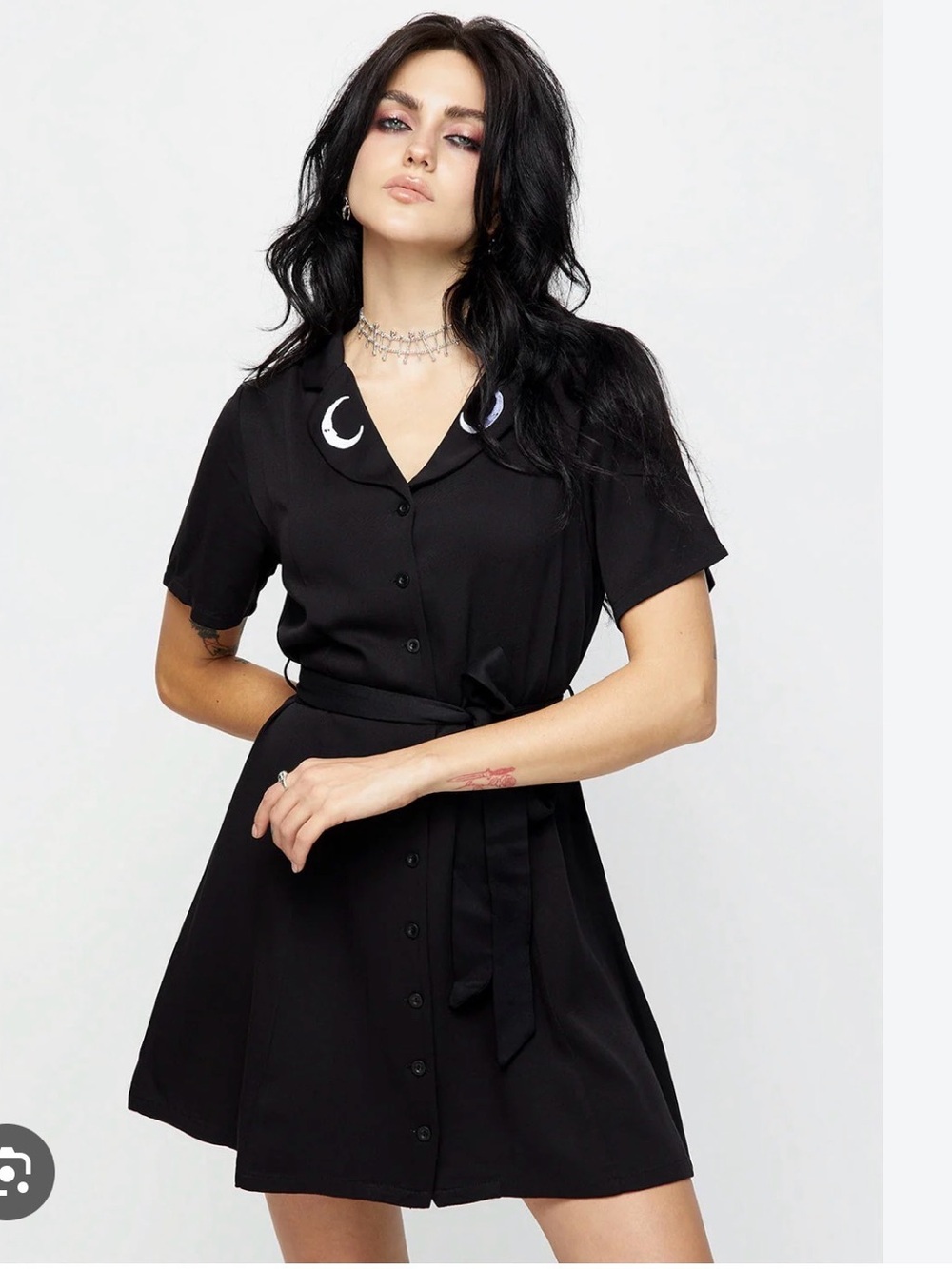 Luna button down mini dress